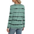 thumbnail image 3 of Women's Casual Round Neck Pullover Long Sleeve T-Shirt Top with All Over Ditsy Floral Print, Elegant and Comfortable Blouse for Spring and Summer Season,Green,S, 3 of 5