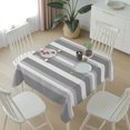 thumbnail image 6 of Grey White Ombre Stripe Table Cloth Waterproof Tablecloths, Farmhouse Modern Art Striped Tablecloth Dining Table Cover for Kitchen Party Tabletop Outdoor, Square Tablecloth 60x60 Inch, 6 of 9