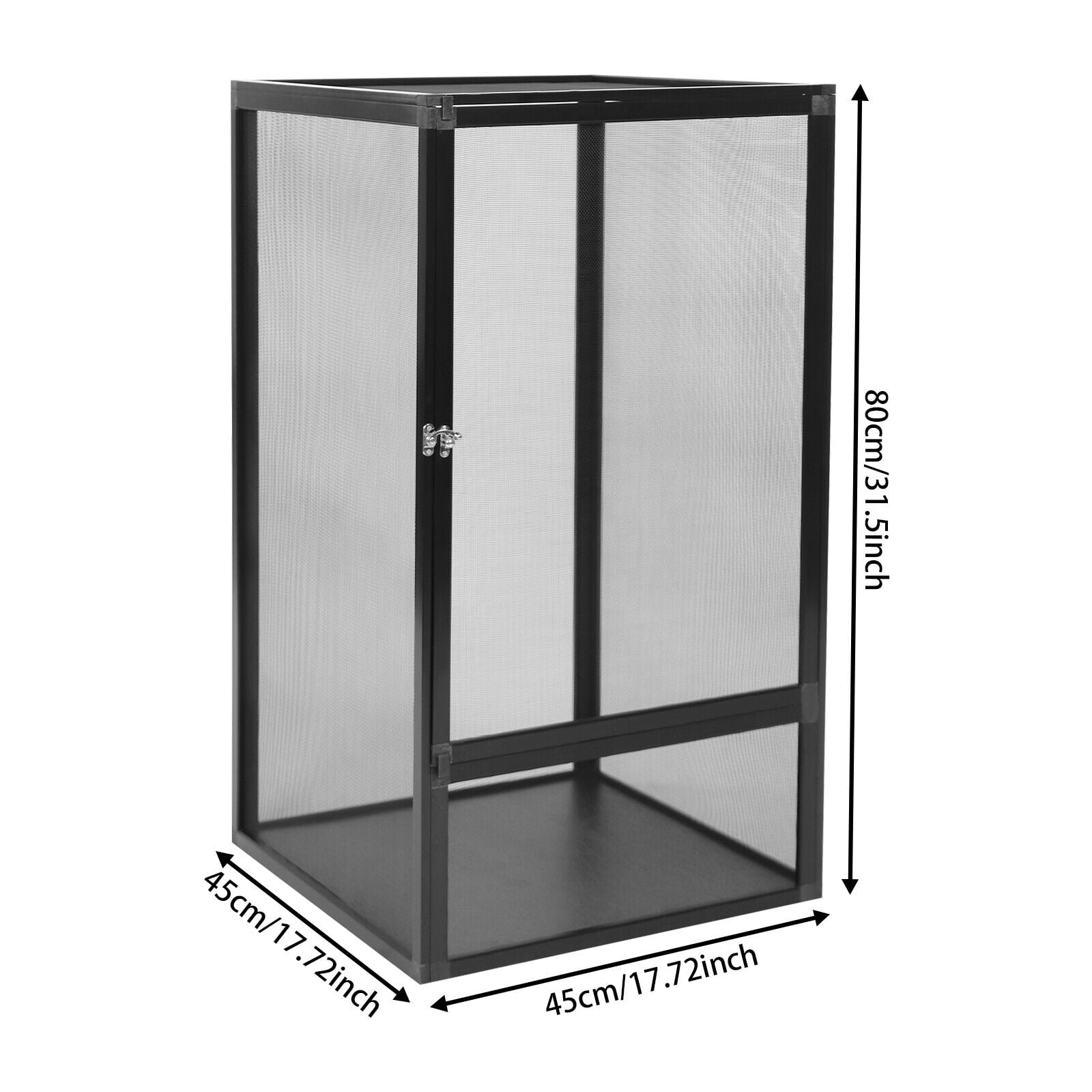 Micro Habitat Terrarium Enclosure Reptile Pet Feeding Net Box 17.7*17.7*31.5in