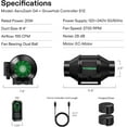 thumbnail image 5 of VIVOSUN AeroZesh G4 4-inch 195 CFM Inline Duct Fan with E12 Speed Controller, Entirely Programmable PWM-Controlled EC Fan for Grow Tent Ventilation, 5 of 9