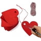 thumbnail image 1 of 100 Red Heart Kraft Paper Gift Tags with 10m Red-White Hemp Rope - Bulk 100pcs, 1 of 5