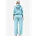 thumbnail image 2 of ellos Women's Plus Size Wide Leg Fleece Sweatpant With Drawstring Waist - 22/24, Aqua Sky, 2 of 2