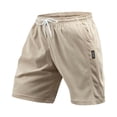 thumbnail image 4 of EOYWHK Golf Shorts with Pockets Elastic Waist Drawstring Mens Golf Shorts Soft Lightweight Breathable for Hiking Camping Travel Casual Wear Khaki, Size XXL, 4 of 7