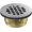 Stainless Steel, variant on Kohler K-22675 Round Grid Shower Drain - Brushed Stainless