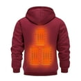 thumbnail image 4 of Winter Heated Hoodie, Heatable Clothing, Cold Resistants and Warm Clothing, Quicks Heating, Convenient to Use, Convenient for Keeping Warm in Winter(Red XL), 4 of 6