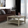 thumbnail image 2 of Simpli Home Acadian Wood 36" Table Basse Carrée de Transition en Gris, 2 of 5