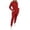 Outfits Sets - Red, variant on Maqroz Womens Ribbed Two Piece Lounge Sets Long Sleeve Pullover Hoodie Sweatshirts Tapered Sweatpants Casual Matching Tracksuit Outfits Trendy Sweatsuits for Daily