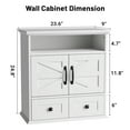 thumbnail image 5 of IDEALSOUL Wall Bathroom Cabinet, Bathroom Medicine Cabinet with Double Door Wall,Two Drawers, Adjustable Shelves, White, 5 of 10