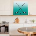thumbnail image 5 of Framed Canvas Wall Art for Living Room Hockey Player Wall Decor, Sports Ground Ombre Turquoise Aesthetic Paintings for Bedroom Office Kitchen Bathroom, Ready to Hang Artwork Wall Pictures 8x8 Inch, 5 of 9
