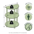 thumbnail image 4 of Furinno TURN-N-TUBE Side Table, 3-Tier Round End Table, Half Round Top Panel Night Stand, Nightstand, Bedside Table with Open Shelf, for Living Room, Bedroom, Plain White, 4 of 5