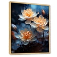 thumbnail image 2 of Designart "Dance Of Beautiful Rainy Lotus II" Lotus Floater Framed Canvas Prints, 2 of 5