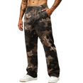 thumbnail image 2 of Hsovts Camo Sweatpants for Men Lounge Relaxed Fit Drawstring Elastic Waist Running Casual Sweatpants Athletic Pant with Pockets Coffee S, 2 of 8