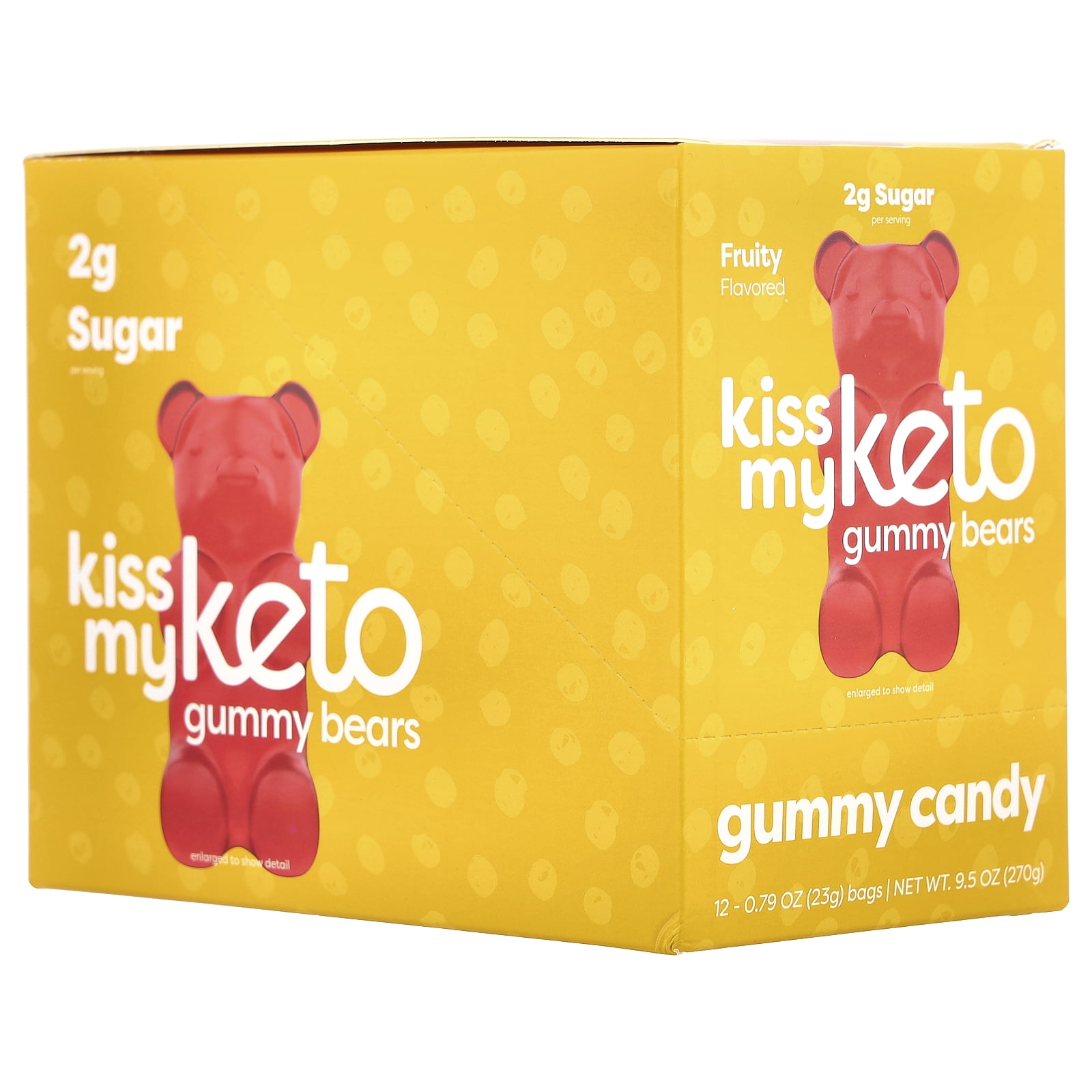 Kiss My Keto Gummies Candy – Low Carb Candy Gummy Bears, Keto Snack Pack – Healthy Candy Gummys – Vegan Candy, Keto Gummy Candy – Keto Candy Gummies (12-pack)