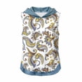 thumbnail image 4 of GERsome Hooded Tank Tops Women's Sleeveless Shirts Trendy Print Color Block Summer Casual Blouses Size L, 4 of 7