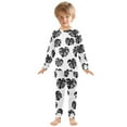 thumbnail image 3 of joogoo Tropical Plants 2 Piece Long Sleeve Tee and Pants Cotton Pajama Set 4T, 3 of 7