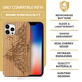 thumbnail image 7 of Case Yard Wooden Case Outside Soft TPU Silicone Slim Fit Shockproof Wood Phone Cover for Girls Boys Men and Women Supports Wireless Charging Tribal Mountains Design case for iPhone-12-Pro-Max, 7 of 7