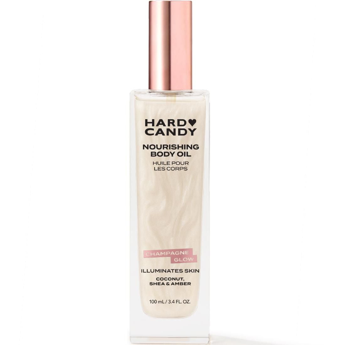 Hard Candy Huile nourrissante pour le corps, Lueur de champagne Huile pour le corps 100 mL
