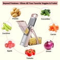 thumbnail image 5 of ONCE FOR ALL Potato Slicer for French Fries & Potato Chips, Vegetable Cutter with Food Pusher, Adjustable 0.1–8mm Thickness, Slice, Julienne, Shred & Dice, 5 of 10
