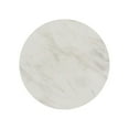 thumbnail image 3 of Sutton Round Dining Table with White Faux Marble Top in Dark Brown, 3 of 8