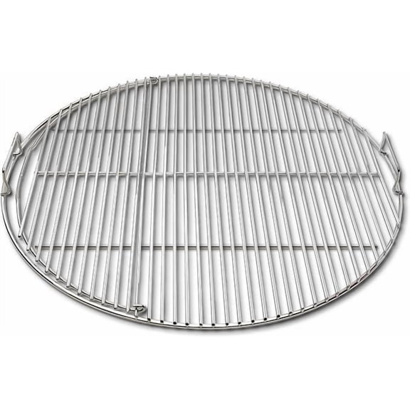 SnS Grills Slow 'N Sear® EasySpin 26" Hinged Grill Grate — 304 Stainless Replacement Cooking Grate for Weber 26-Inch Kettle Grill