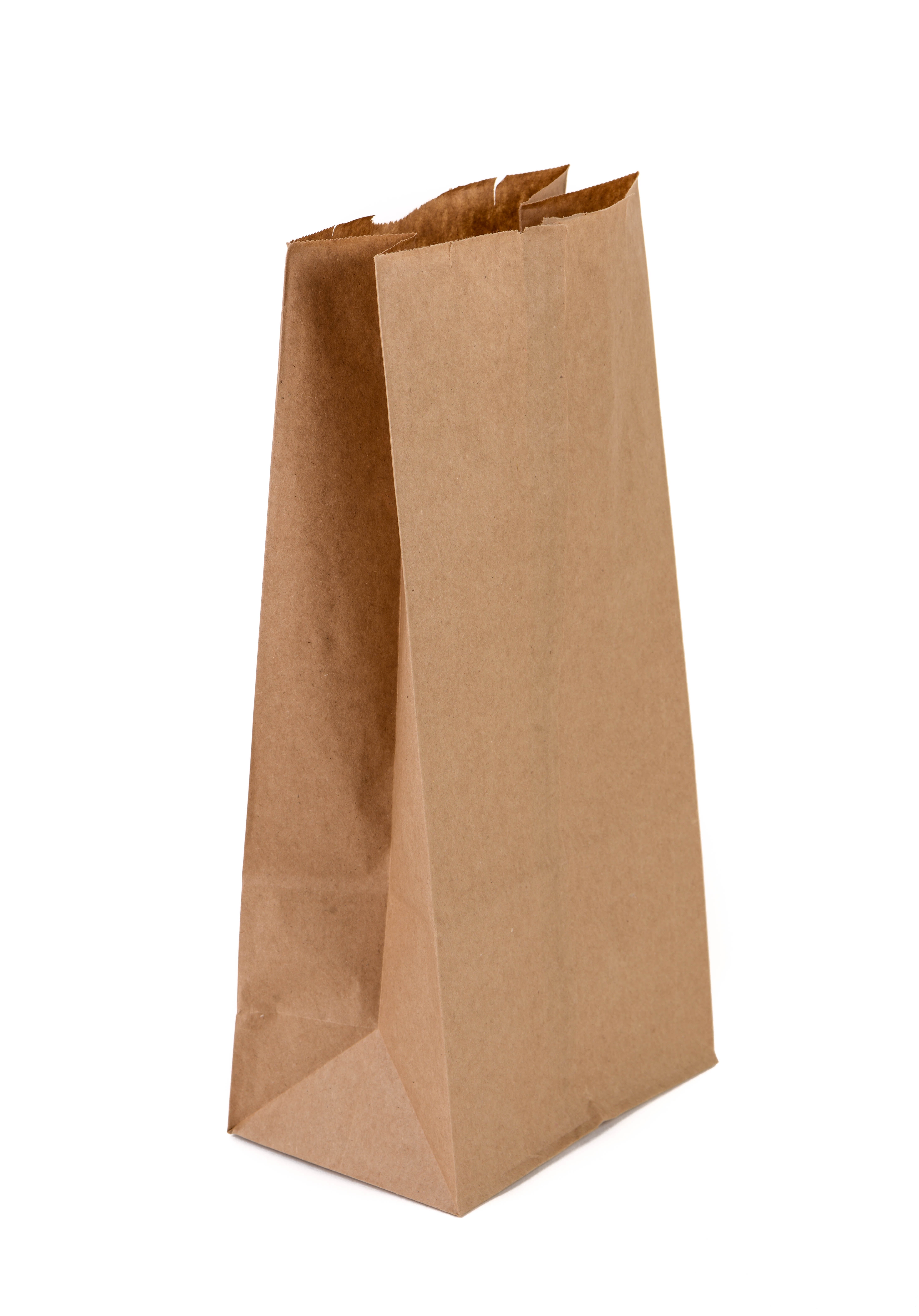 50 WHITE SMALL KRAFT PAPER SOS FOOD CARRIER BAGS WITH HANDLES PARTY TAKEAWAY 