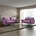 thumbnail image 5 of Pemberly Row Contemporary 70" Upholstered Velvet Sofa in Purple, 5 of 5