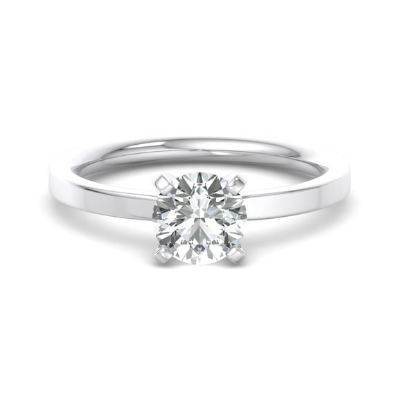 Eloya Jewel 1.5 Ct Round Cut Lab Created Diamond Engagement Ring - 14K White Gold Over Ring - Beautiful Solitaire Design for Women - Ideal for Proposals or Celebrating Love - Thoughtful Gift