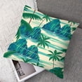 thumbnail image 7 of Acheng Palm Leaves with Lush Branches and Leaves Tropical Jungle Palm Leaves Short Plush Pillowcase Set of 2 White, 7 of 7