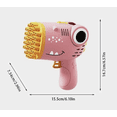 thumbnail image 4 of Electric Bubble Gun Dinosaur 40-Hole Continuous Bubble Action, Pink, 4 of 5