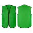 thumbnail image 6 of Toptie Supermarket Uniform Vest Zipper Volunteers Event Vest Unisex Waistcoat-Green-4XL, 6 of 9