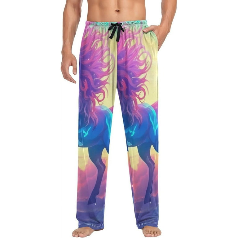 Rainbow Unicorn Ghost Pajama Pants Men s Lounge Pants Light with Drawstring and Pockets Walmart