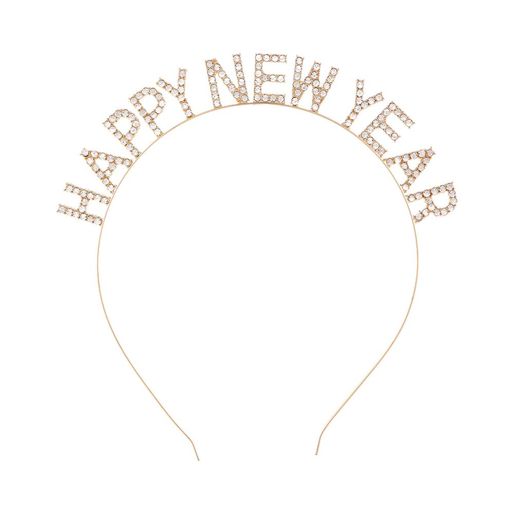 IMSHIE New Years Headband Happy New Year Decorations Tiaras Shining