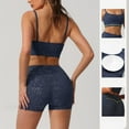 thumbnail image 3 of Top-kevin 2pcs Women's Sports Bra & Shorts Set Yoga Outfit Gym Matching Workout Sets, 3 of 10