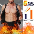 thumbnail image 2 of Kiwi Rata Men Sauna Suit Workout Waist Trainer Sweat Vest with Zipper and Adjustable Waist Trimmer Belt, 2 of 7