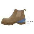 thumbnail image 6 of Womens Hidden Wedge Boots Stretch Slip on Cute Round Toe Ankle Booties Suede Chunky Lug Sole Winter Boots, 6 of 8