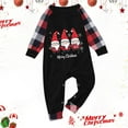 thumbnail image 2 of Odeerbi Christmas Pajamas for Family Holiday Plaid Long Sleeve Family Christmas Pajamas Matching Sets Infant Print Parent-child Suit Two-Piece Sleepwear Xmas Family Matching PJs Set Black, 2 of 5