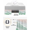thumbnail image 4 of Green Coastal Wave Wrap Around Bed Skirts for Queen Bed 18" Drop, Bed Skirt with Adjustable Elastic Belt Dust Ruffle Bed Valance for Bedroom Hotel Luxury Summer Modern Ocean Beach Bed Frame Cover, 4 of 7