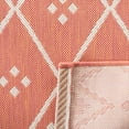 thumbnail image 6 of SAFAVIEH Courtyard Neville Geometric Trellis Indoor/Outdoor Area Rug, 6'7" x 9'6", Terracotta/Light Beige, 6 of 10