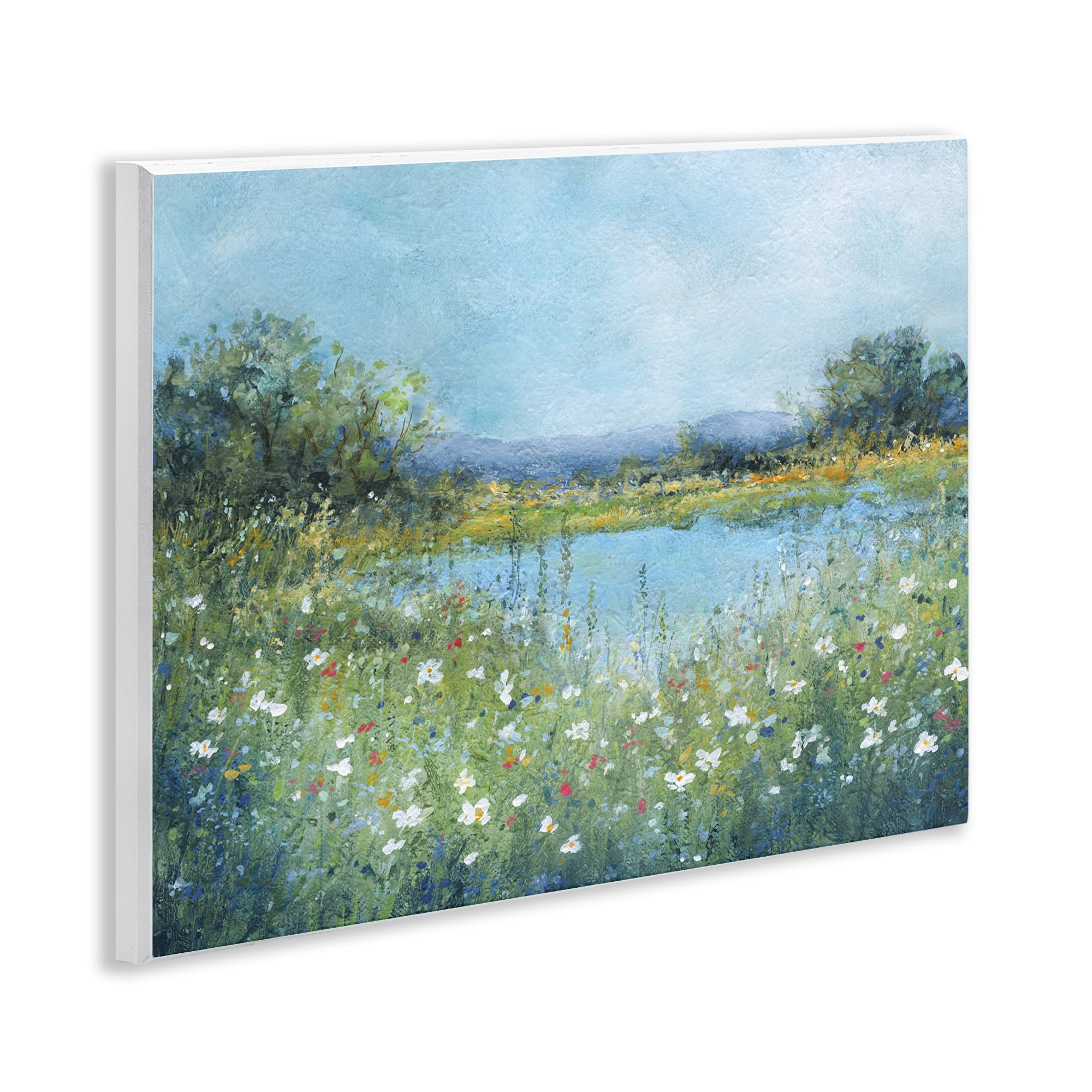 Stupell Industries Impressionist Meadow Surrounding Pond Wall Plaque Art, design by Carol Robinson