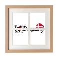 thumbnail image 1 of I Love Denmark Word Flag Love Heart Illustration Frame Wall Tabletop Display 4 Openings Picture, 1 of 3