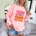 thumbnail image 1 of Chandails à Capuchon de Mode pour Femmes 2023 Mode Automne Hiver Imprimé Lettre Décontracté Sports Col Rond Survêtements Manches Longues 50 % de Rabais Liquidation Costumes Halloween/noël, 1 of 5