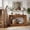 Brown, variant on 47" 2-Tier Farmhouse Console Table with Charging Station, Entryway Sofa Table with Outlets and USB Ports for Living Room, Behind Couch Narrow Hallway Table, Rustic Brown