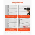 thumbnail image 5 of KFFKFF Wall Panel System, 4x4 ft, PVC Garage Wall Paneling with Flexible Layout, White Wall Panel Simplified Installation Adjustable Wall System with Interlocking Design & Customizable Cutting, 5 of 9