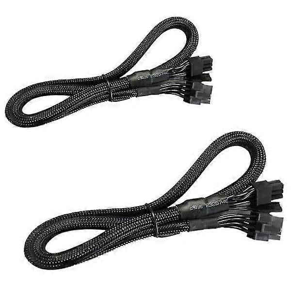 2-pack 8-PIN to 8-Pin (6+2) PCIE VGA Power Cable Compatible with Supernova