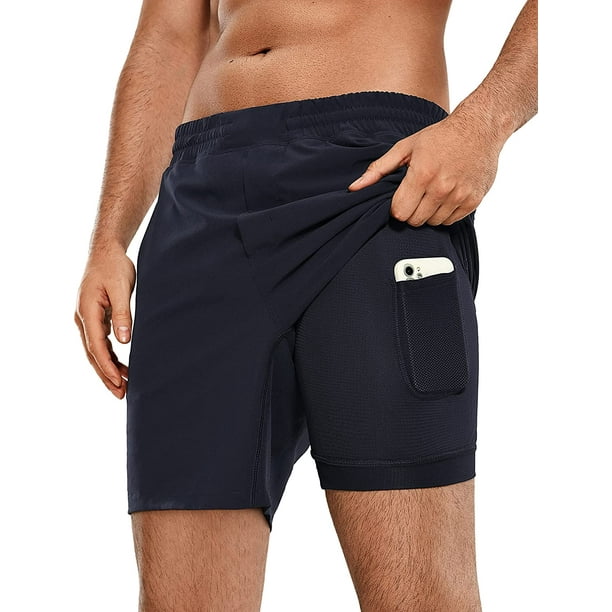 Men's Running Shorts with Liner - 7'' Quick Dry Workout Sports Athletic  Shorts with Pockets 