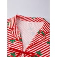 thumbnail image 6 of AIGUR Mom and Me Matching Christmas Pajamas Long Sleeve Leaf Print Shirt + Pants Set Sleepwear, 6 of 10