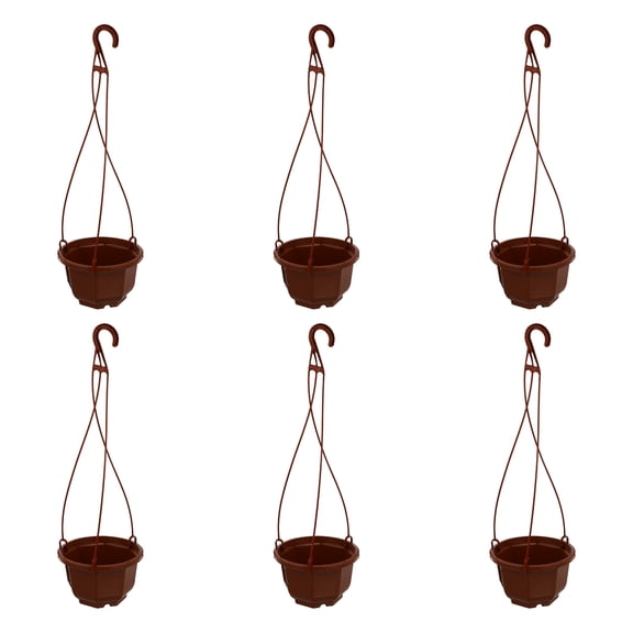 6-Pack Small Plastic Hanging Plant Baskets for Indoor and Outdoor Use, Ideal for Chlorophytum, Flower Pots, and Garden Decor
