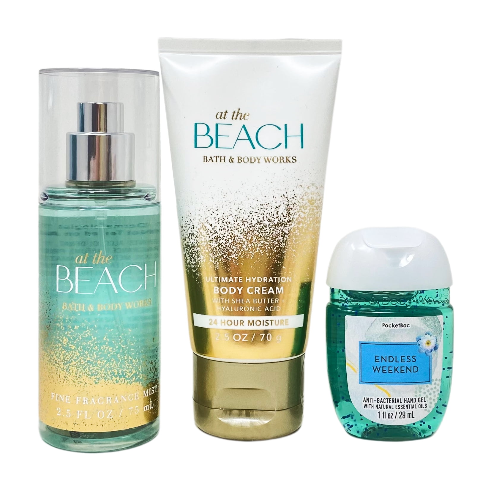 Bath & Body Works ~ Signature Collection ~ At The Beach ~ Shower Gel ~ Fine  Fragrance Mist & Body Lotion ~ Trio Gift Set