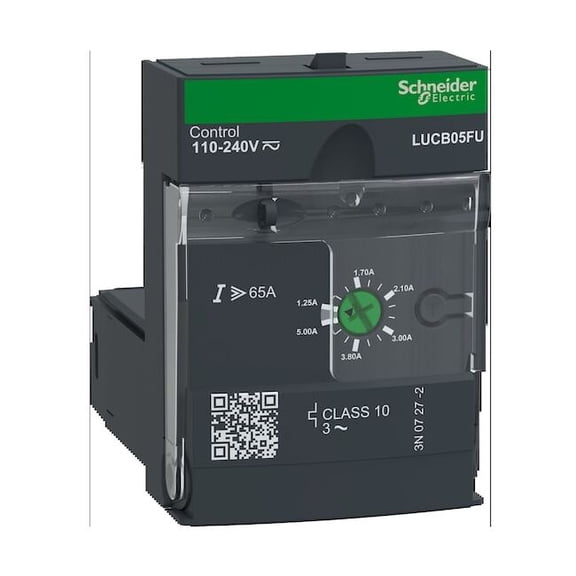 Schneider Electric Overload Module,1.25 to 5A,Class 10,3P LUCB05FU