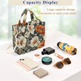 thumbnail image 5 of FORMRS Womens Corduroy Tote Bag Crossbody Shoulder Handbag with Pocket, Gray Floral Pattern, 5 of 7